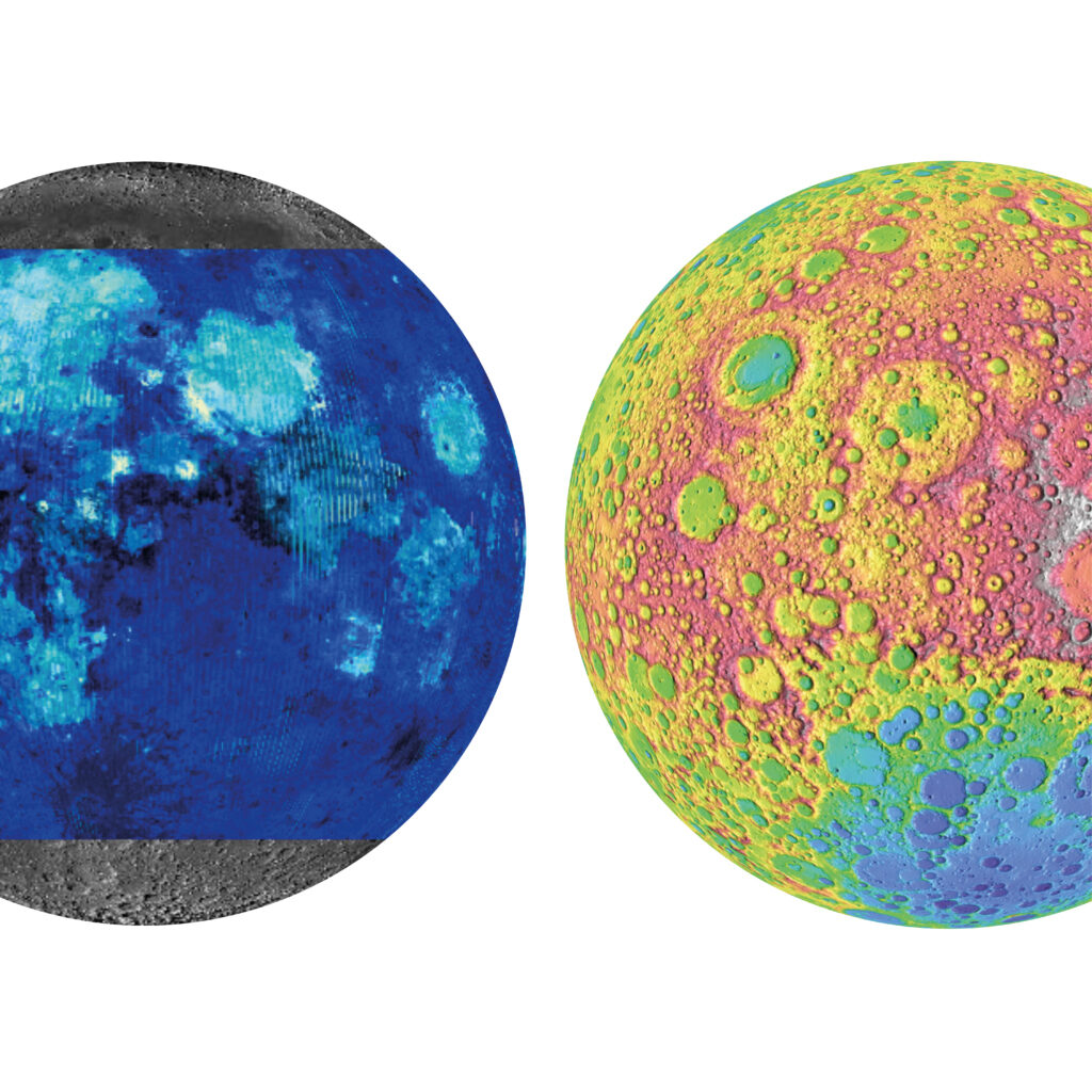 colourful images of the moon