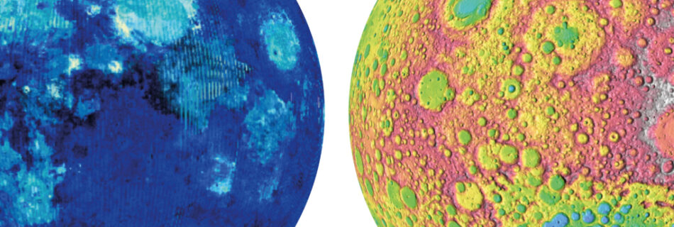 colourful images of the moon