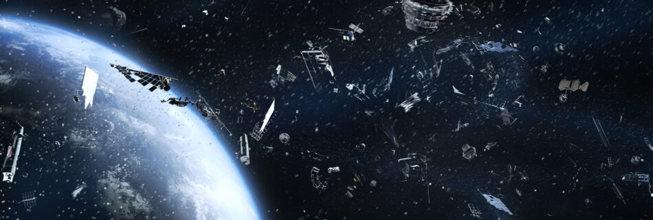 space debris above earth