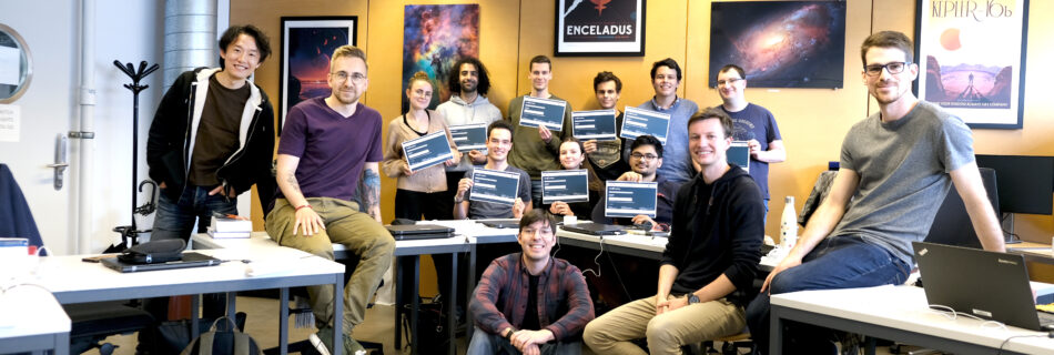 eSpace staff and students posing with the concurrent engineering challenge certificates