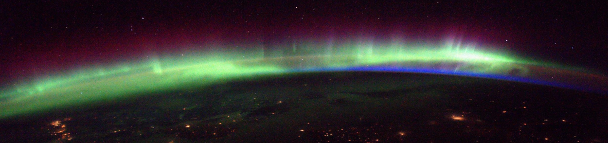 Photo of an aurora from the ISS