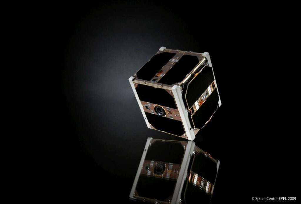 SwissCube, photographed by Alain Herzog © EPFL Space Center 2009