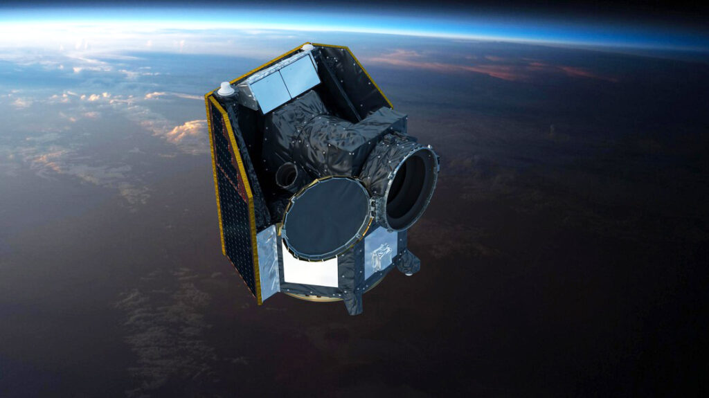 CHEOPS satellite 3D model in space
